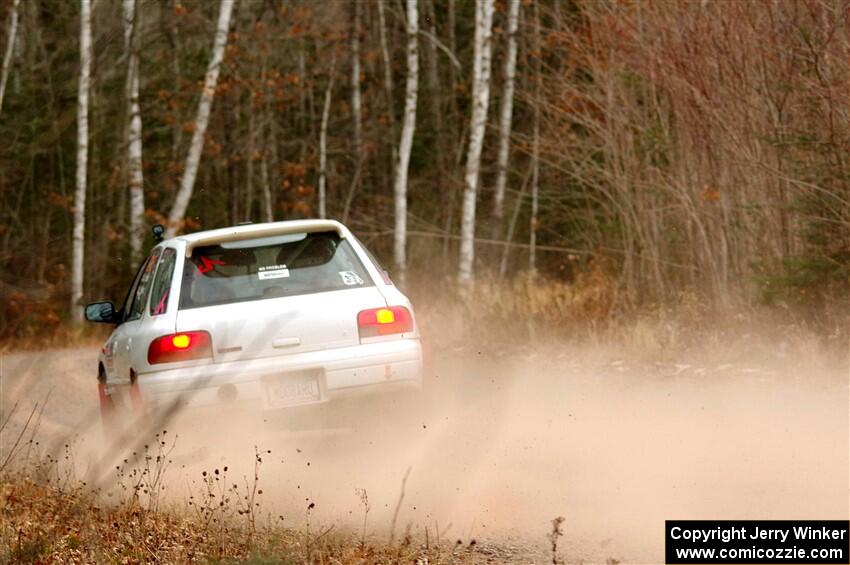 Aidan Hicks / John Hicks Subaru Impreza Wagon on SS1.