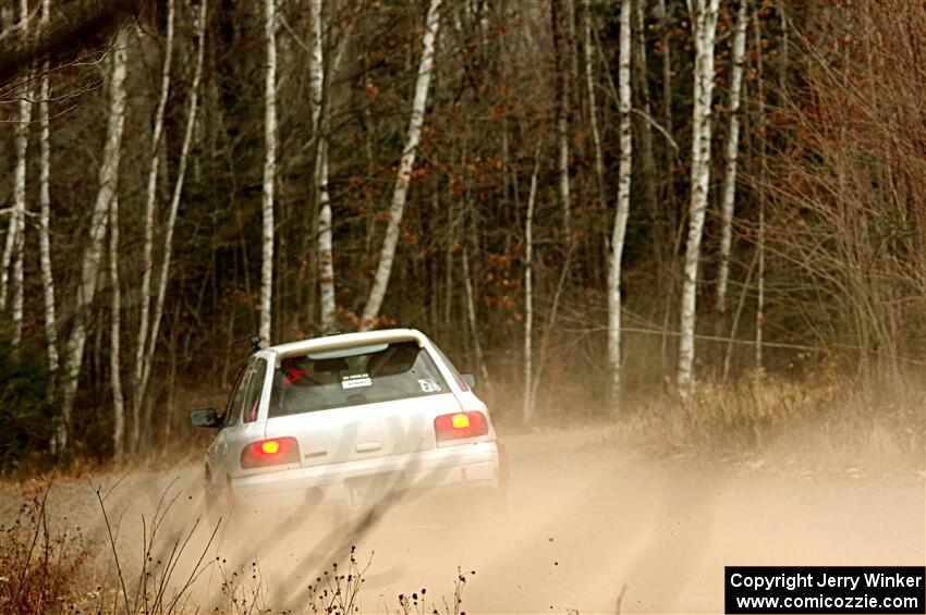 Aidan Hicks / John Hicks Subaru Impreza Wagon on SS1.
