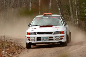 Richard Donovan / Greg Donovan Subaru Impreza on SS1.