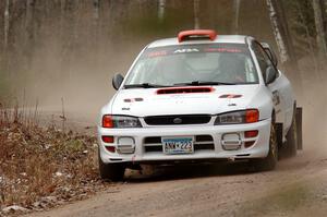 Richard Donovan / Greg Donovan Subaru Impreza on SS1.