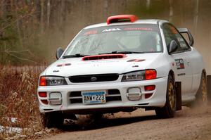 Richard Donovan / Greg Donovan Subaru Impreza on SS1.