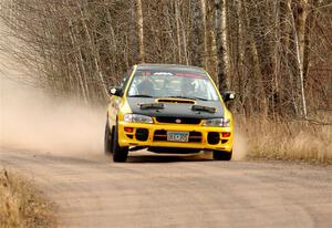Steve Gingras / Katie Gingras Subaru Impreza on SS2.