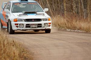 Tyler Matalas / Izaak Degenaer Subaru Impreza LX on SS2.