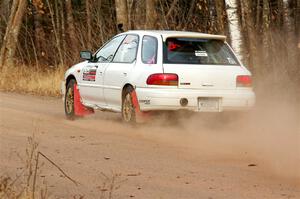Aidan Hicks / John Hicks Subaru Impreza Wagon on SS2.