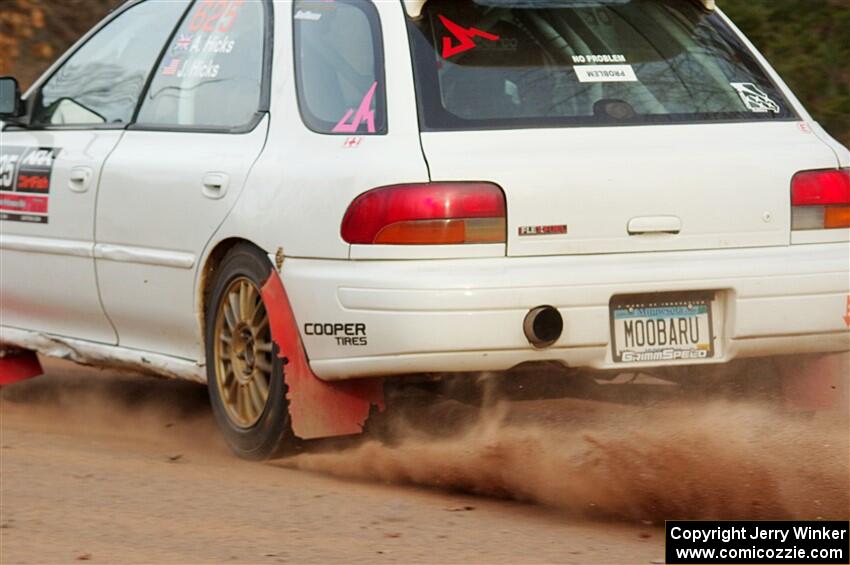 Aidan Hicks / John Hicks Subaru Impreza Wagon on SS2.