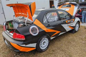 Tim Whitteridge / Mitch Meadows Mitsubishi Lancer Evo VIII before the start of the event.