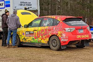 Scott Putnam / Alex Wong Subaru WRX STi before the start of the event.