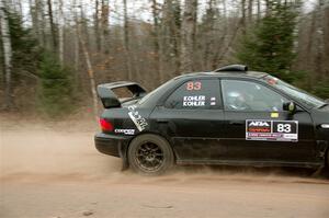Jacob Kohler / Brittney Kohler Subaru Impreza on SS3.