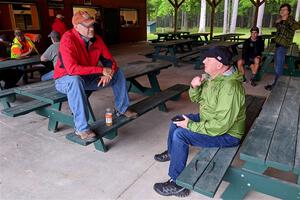 John Cirisan and W.G. Giles chat prior to the event.