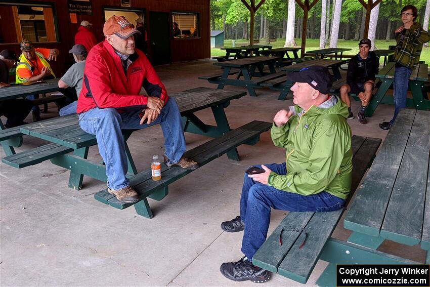 John Cirisan and W.G. Giles chat prior to the event.