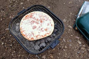 Round one of lunch - pepperoni pizza.