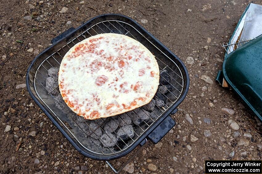 Round one of lunch - pepperoni pizza.