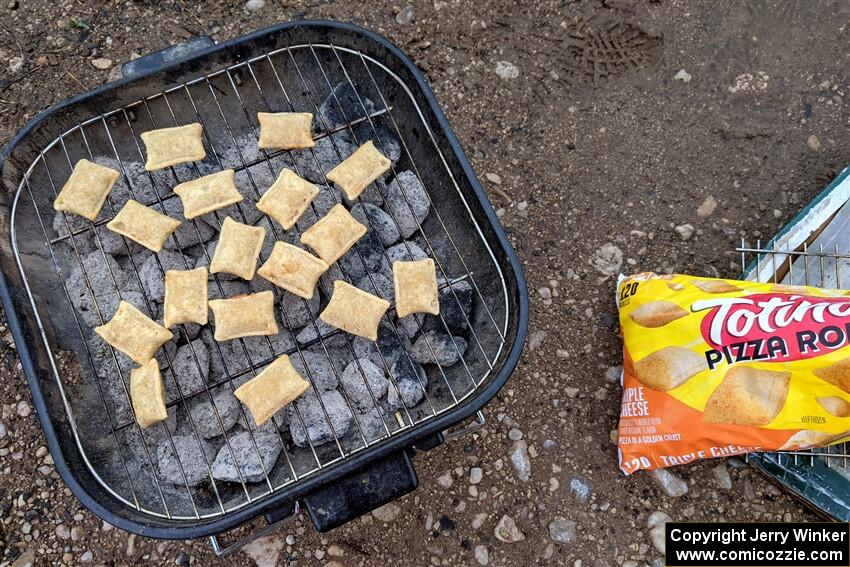 Round two of lunch - pizza rolls.