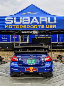 Brandon Semenuk / John Hall Subaru WRX STi before the start.