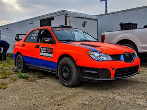 Mike Engle / Morgan Engle Subaru WRX before the start.