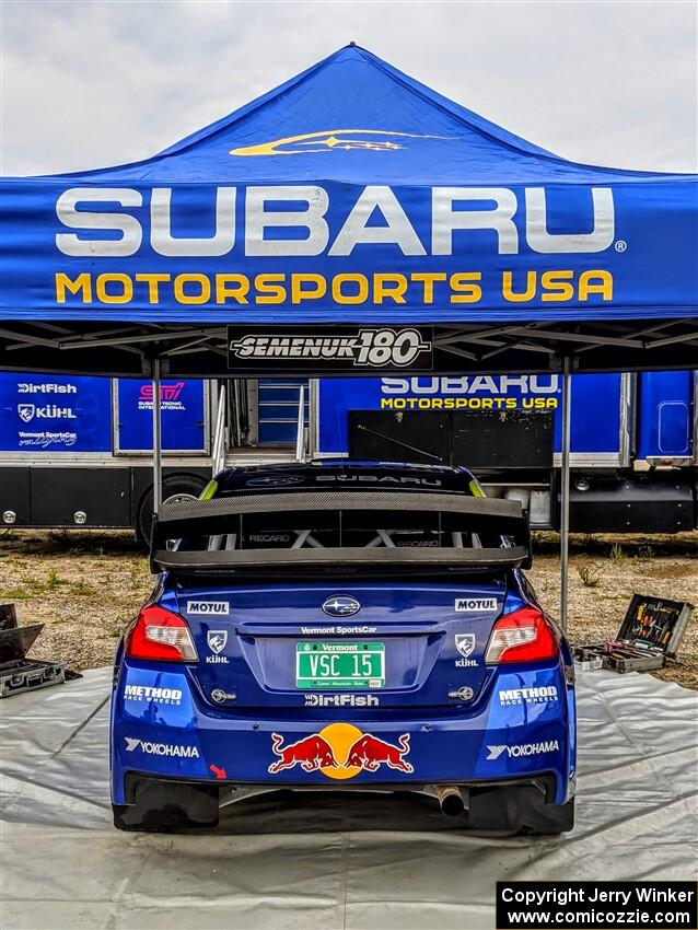 Brandon Semenuk / John Hall Subaru WRX STi before the start.