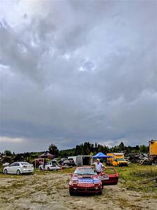 Al Dantes, Jr. / Andrew Sims Mazda RX-7 LS before the start of the event.