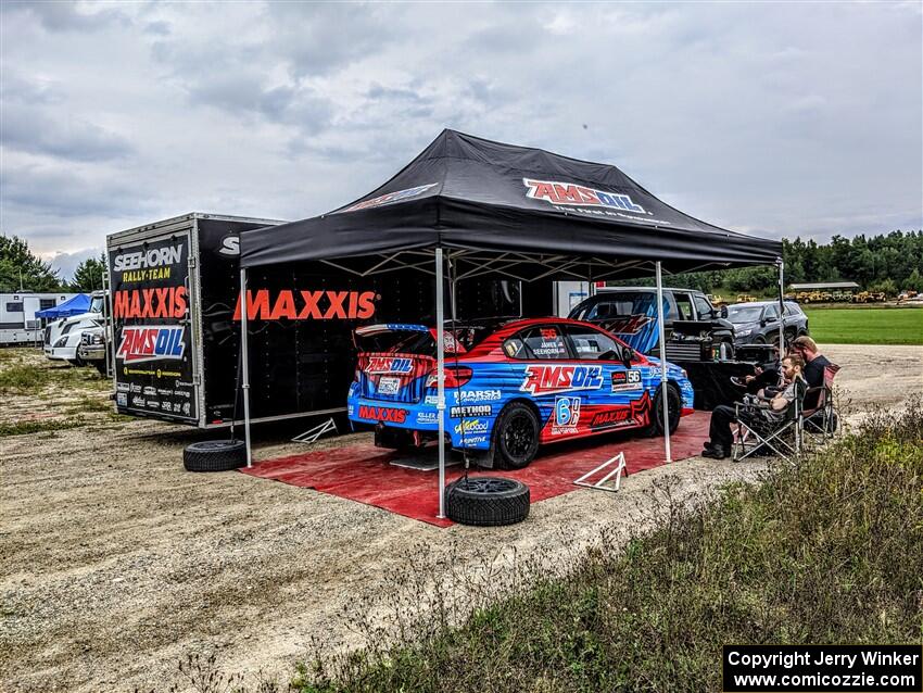 Jeff Seehorn / Matt James Subaru WRX STi before the start of the event.