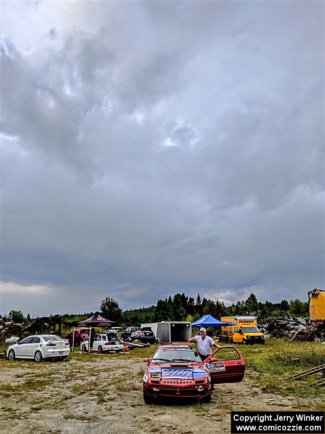 Al Dantes, Jr. / Andrew Sims Mazda RX-7 LS before the start of the event.