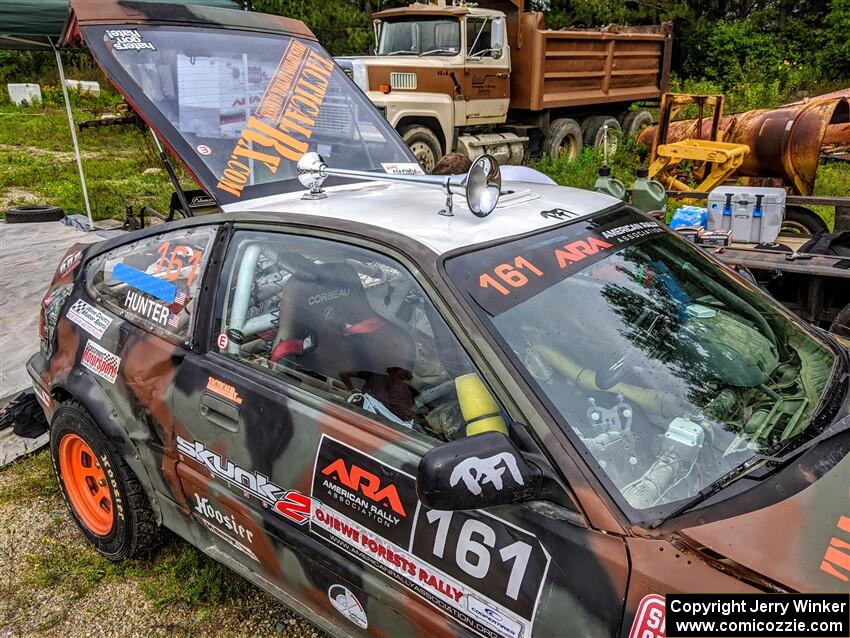 Bret Hunter / Kubo Kordisch Honda CRX before the start of the event.