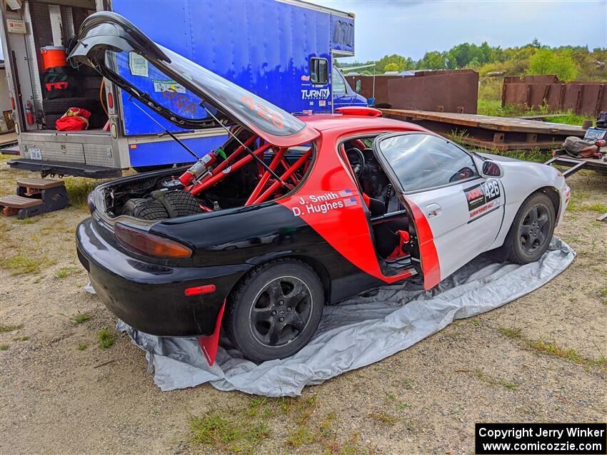 Josh Smith / Drake Hughes Mazda MX-3 before the start of the event.