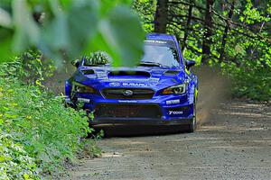 Travis Pastrana / Rhianon Gelsomino Subaru WRX STi on SS1, Steamboat I.