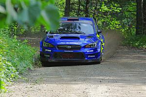 Travis Pastrana / Rhianon Gelsomino Subaru WRX STi on SS1, Steamboat I.