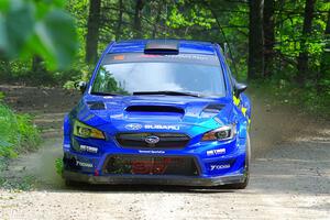 Travis Pastrana / Rhianon Gelsomino Subaru WRX STi on SS1, Steamboat I.