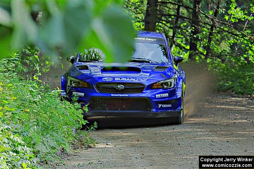 Travis Pastrana / Rhianon Gelsomino Subaru WRX STi on SS1, Steamboat I.