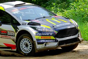 Ryan Booth / Nick Dobbs Ford Fiesta R5 on SS1, Steamboat I.