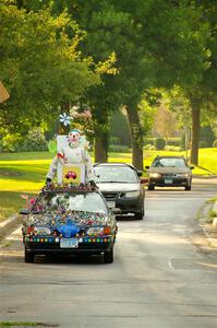 ArtCar 1 - Toyota Corolla leads the parade.