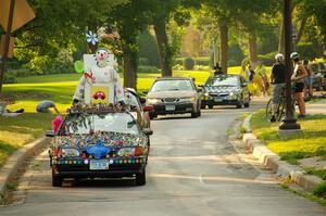 ArtCar 1 - Toyota Corolla leads the parade.