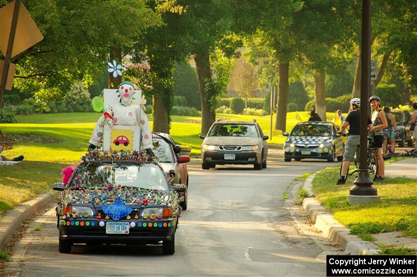 ArtCar 1 - Toyota Corolla leads the parade.