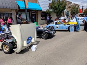 Two Austin-Healey Sprites and a TVR Griffith