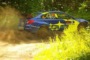 Travis Pastrana / Rhianon Gelsomino Subaru WRX STi on SS8, Height O' Land I.