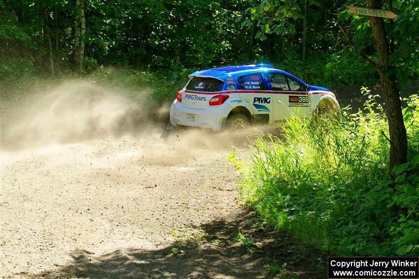 Brad Morris / Michael Hordijk Mitsubishi Mirage on SS8, Height O' Land I.