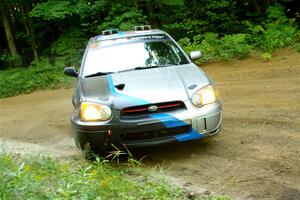 Andrew Dustman / Jake Ringger Subaru WRX on SS14, Height O' Land III.