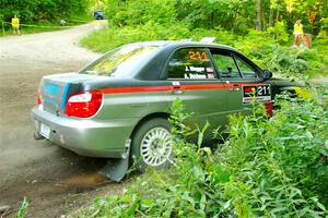 Andrew Dustman / Jake Ringger Subaru WRX on SS14, Height O' Land III.