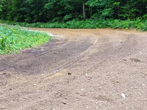 A heavily rutted corner on SS14, Height O' Land III.