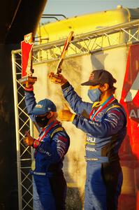 1st Overall: Travis Pastrana / Rhianon Gelsomino Subaru WRX STi
