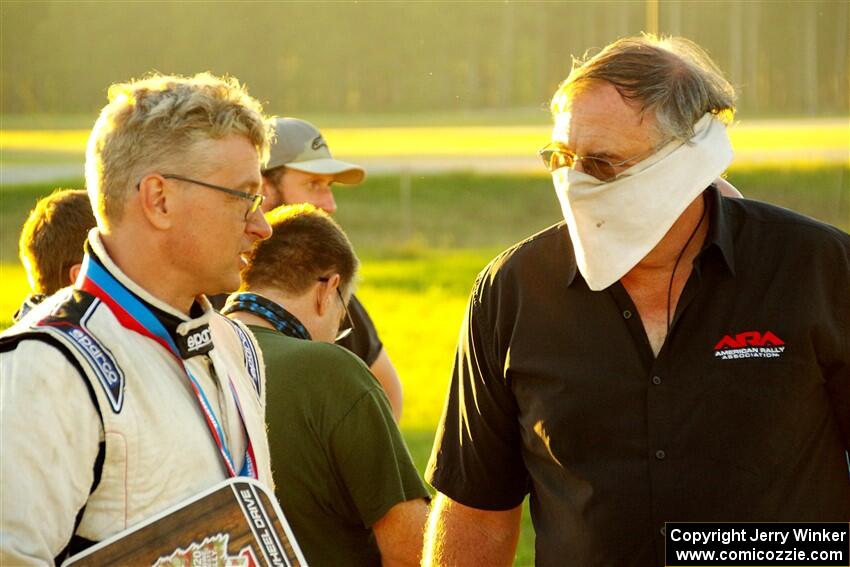 Chris Greenhouse and Doug Shepherd converse after the event.