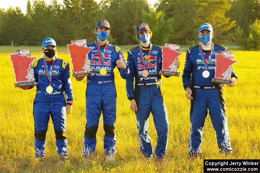 2020 Ojibwe Forests Rally SRT-USA Rally Team: Rhianon Gelsomino, Travis Pastrana, Brandon Semenuk and John Hall.