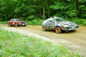 Bret Hunter / Kubo Kordisch Honda CRX and Gabe Jacobsohn / Zach Pfeil BMW 325e on SS14, Height O' Land III.