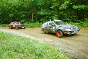 Bret Hunter / Kubo Kordisch Honda CRX and Gabe Jacobsohn / Zach Pfeil BMW 325e on SS14, Height O' Land III.