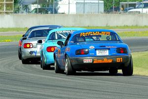 Samantha Silver's, Chris Craft's, Jamey Randall's and Gordon Kuhnley's Spec Miata Mazda Miatas