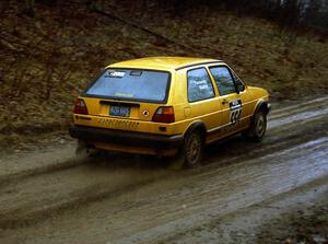 Mark Buskirk / Paul Fernandez at speed on East Steamboat Rd. in their VW GTI.