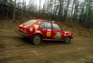 Gary Starr / Bill Tifft at speed on East Steamboat Rd in their Dodge Omni GLH.