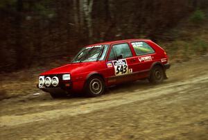 Mike Merbach / Keith Dahlke at speed on East Steamboat Rd. in their VW GTI.