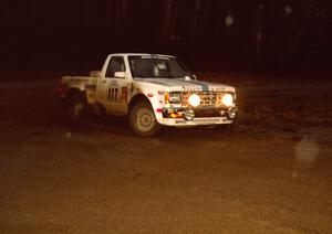 Ken Stewart / Doc Shrader take the crossroads uphill hairpin in their Chevy S-10.