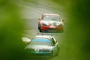 Mark Utecht's STL Honda Civic and John Elder's STL Mazda Miata